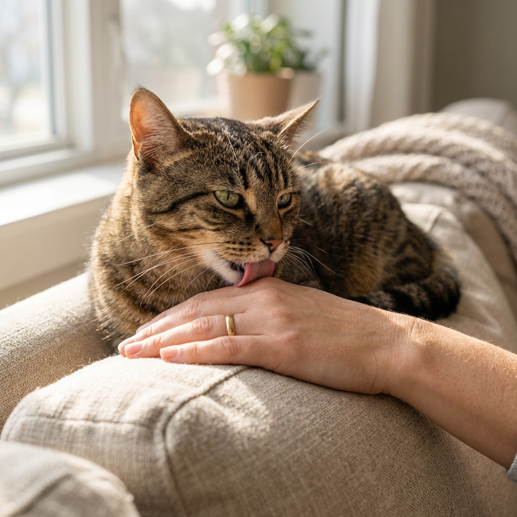 Why Does My Cat Lick Me?