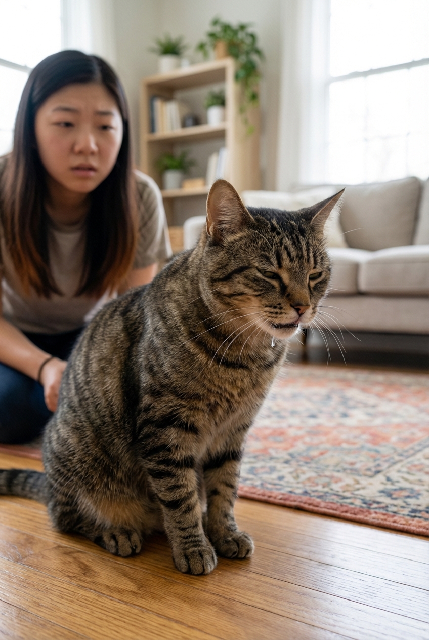 Cat Vomiting White Foam: Causes and Home Steps