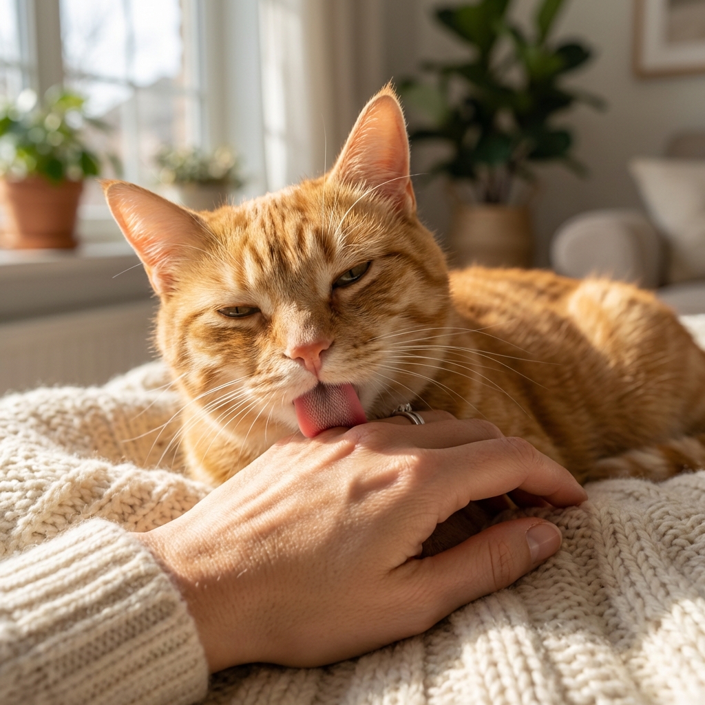Why Does My Cat Lick Me?