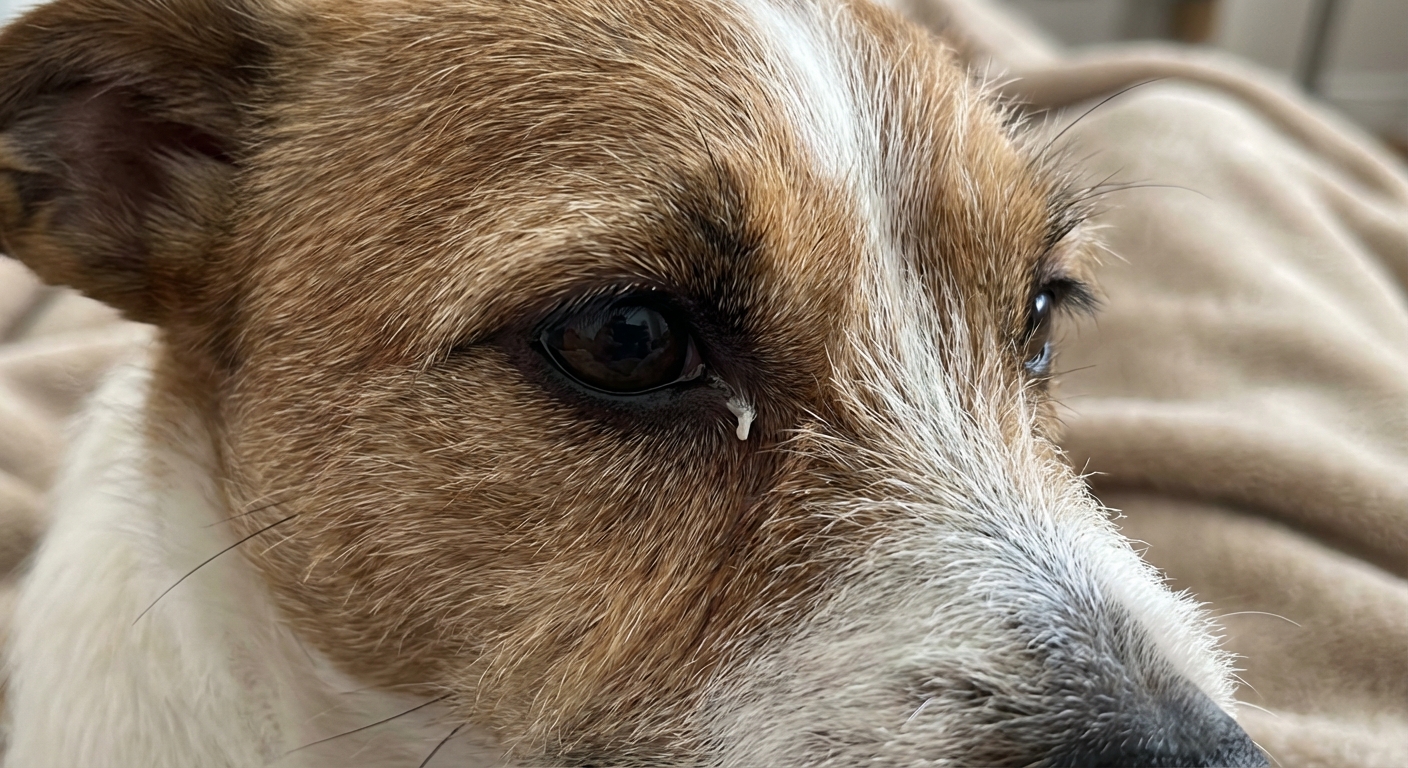 White Goop in a Dog’s Eye