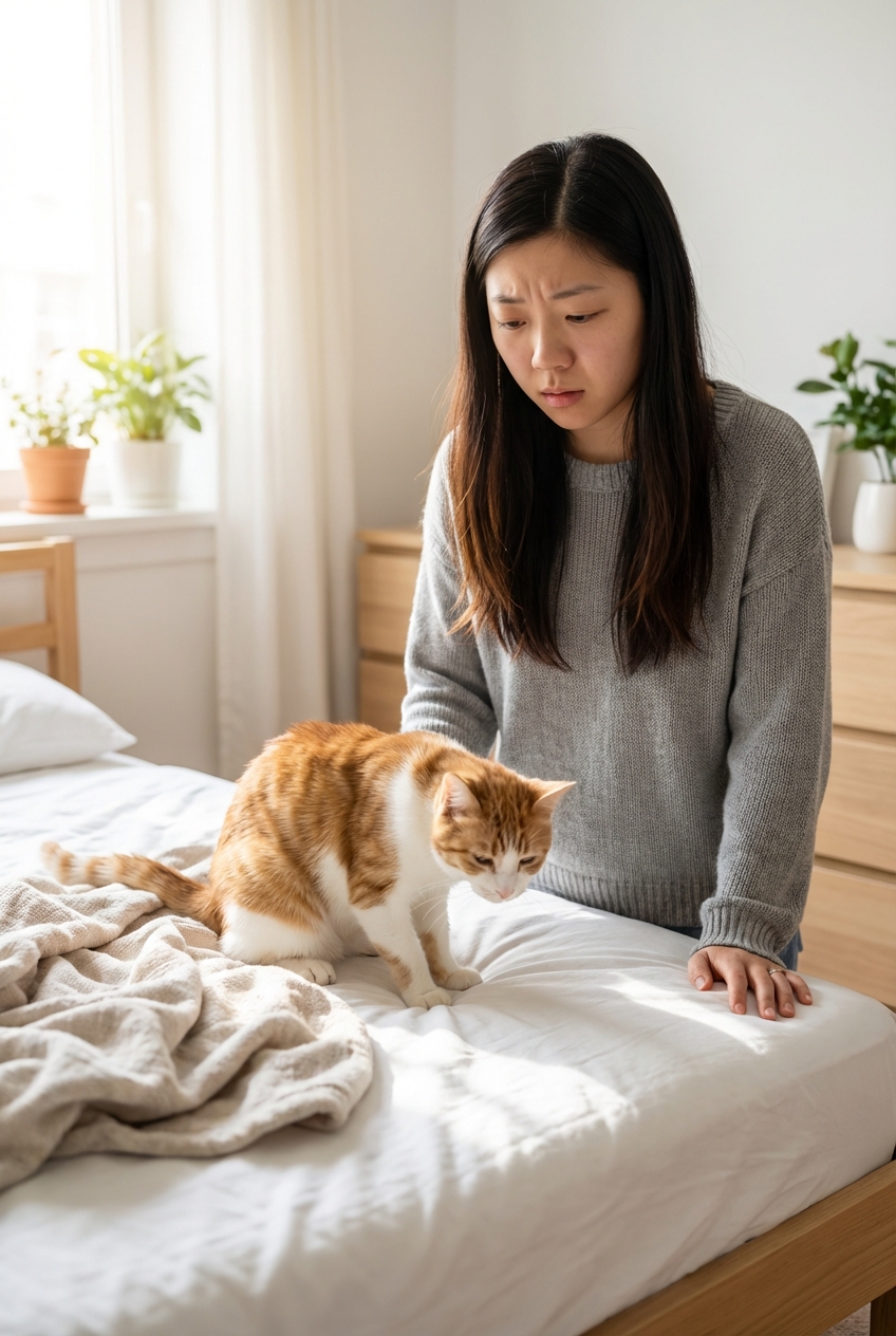 Cat Urinates on the Bed: Care and Training Tips