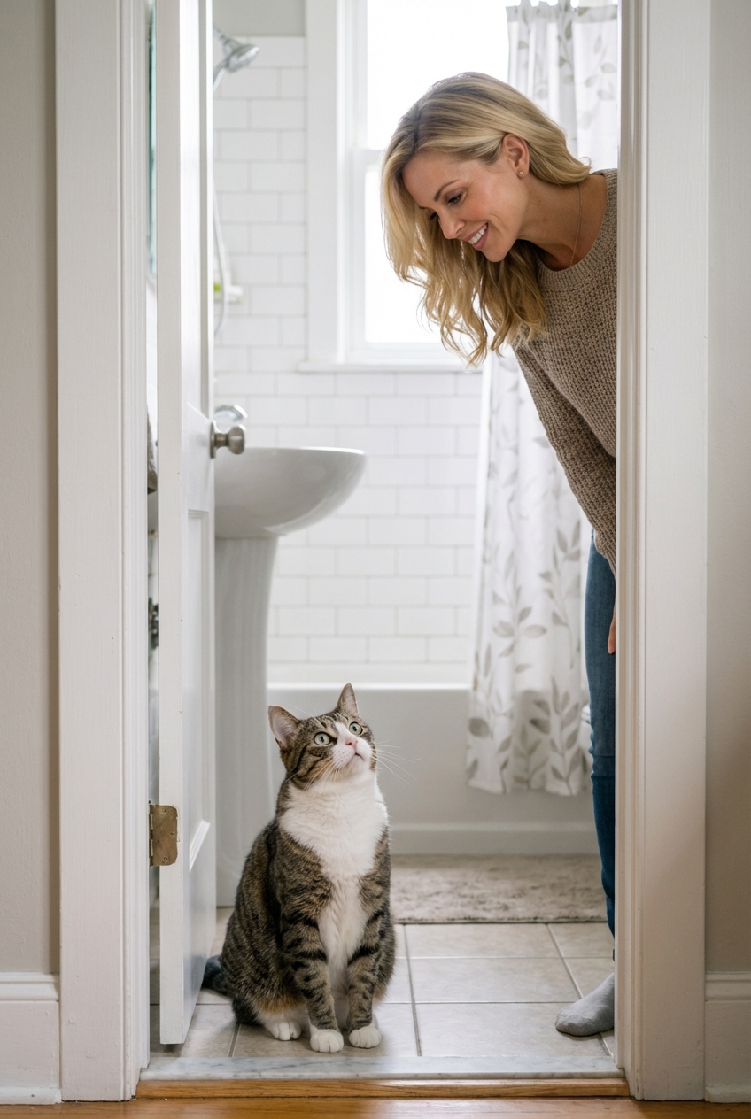 Why Does My Cat Follow Me Into the Bathroom?