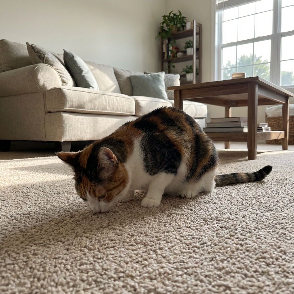 Cat Peeing on the Carpet
