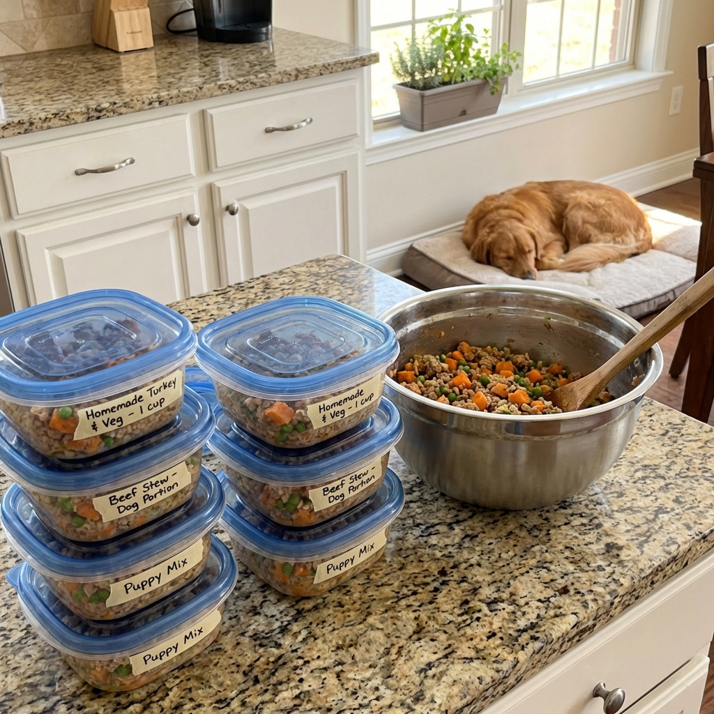 Freezer-Friendly Homemade Dog Food Meal Prep