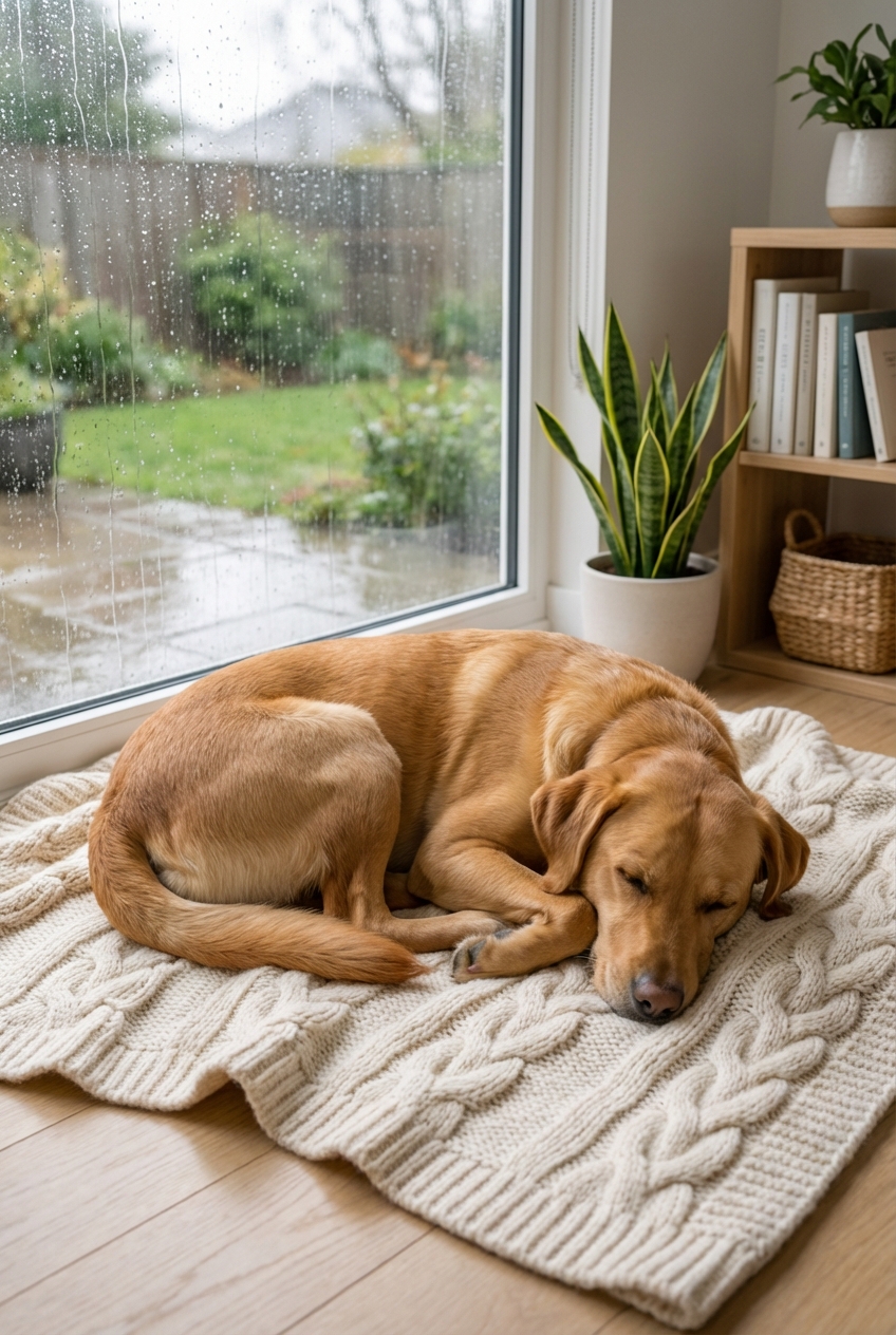 How to Calm a Dog During a Storm