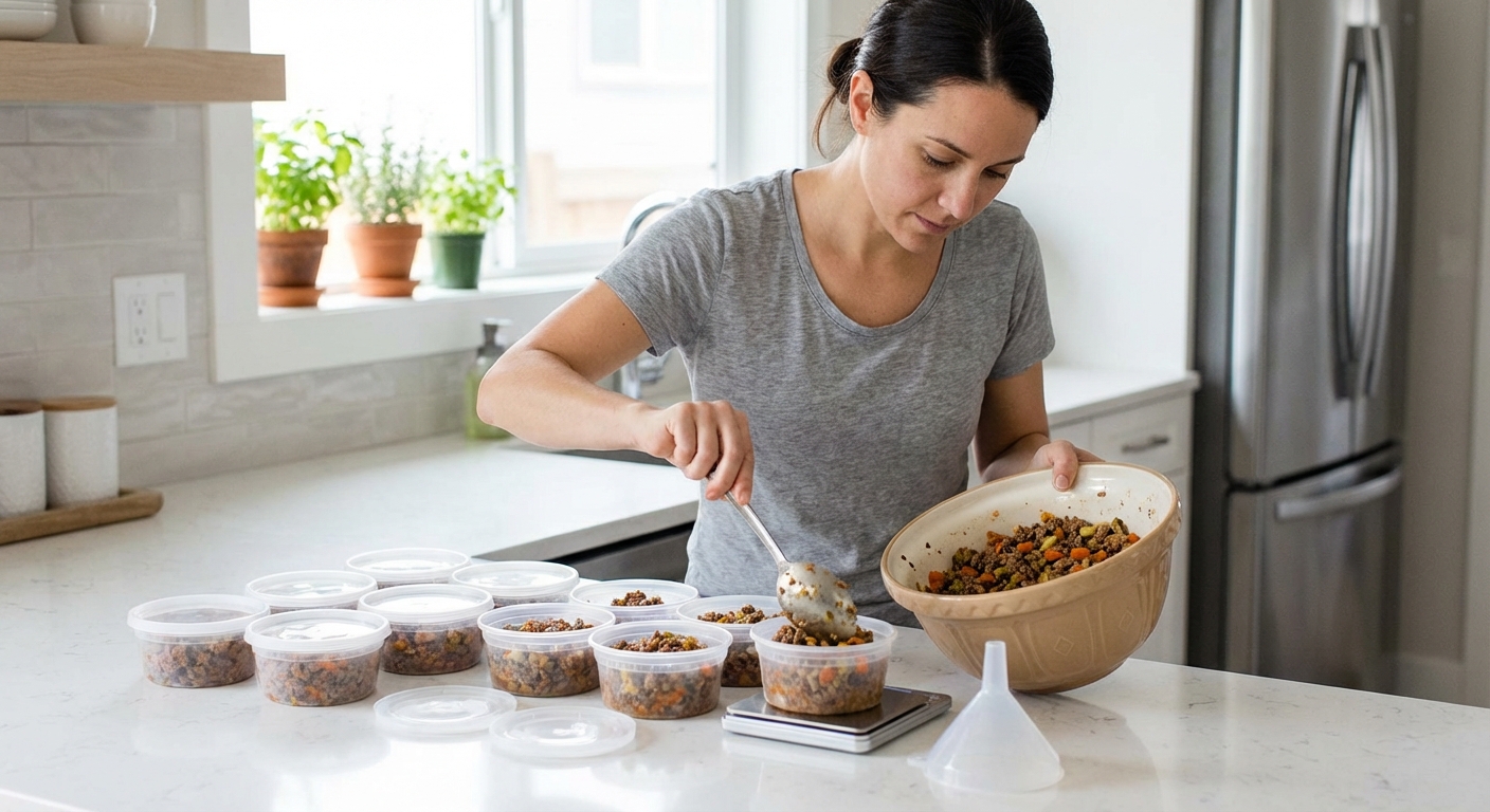 Freezer Meal Prep for Homemade Cat Food