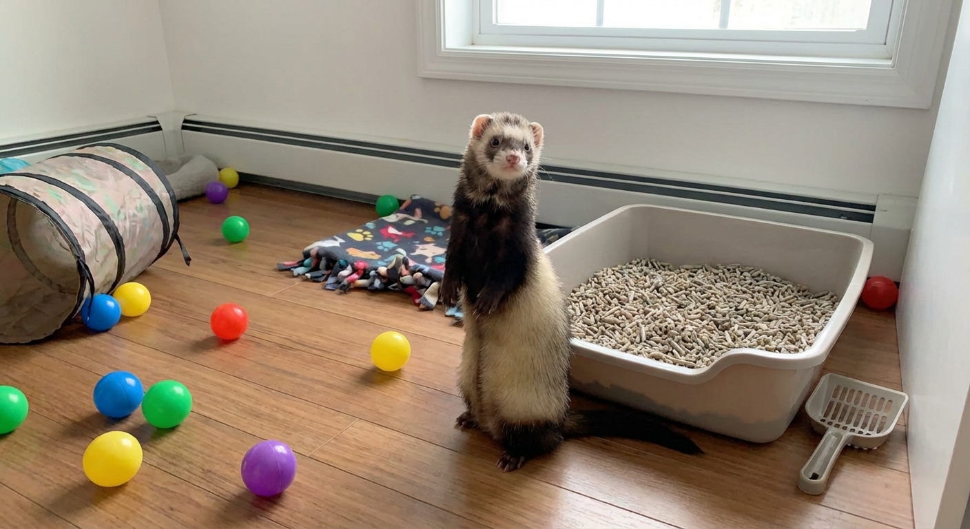 Trusted Litter Training a Ferret