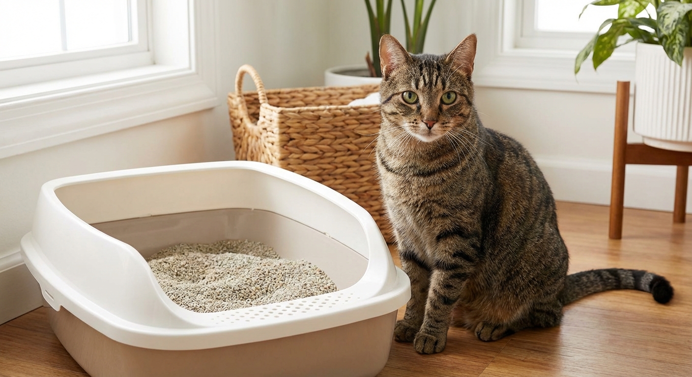 Cat Pooping Outside the Box