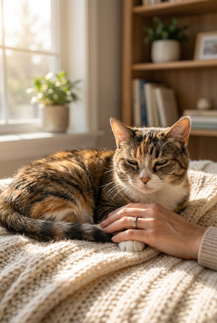 How to Comfort a Dying Cat at Home Safely