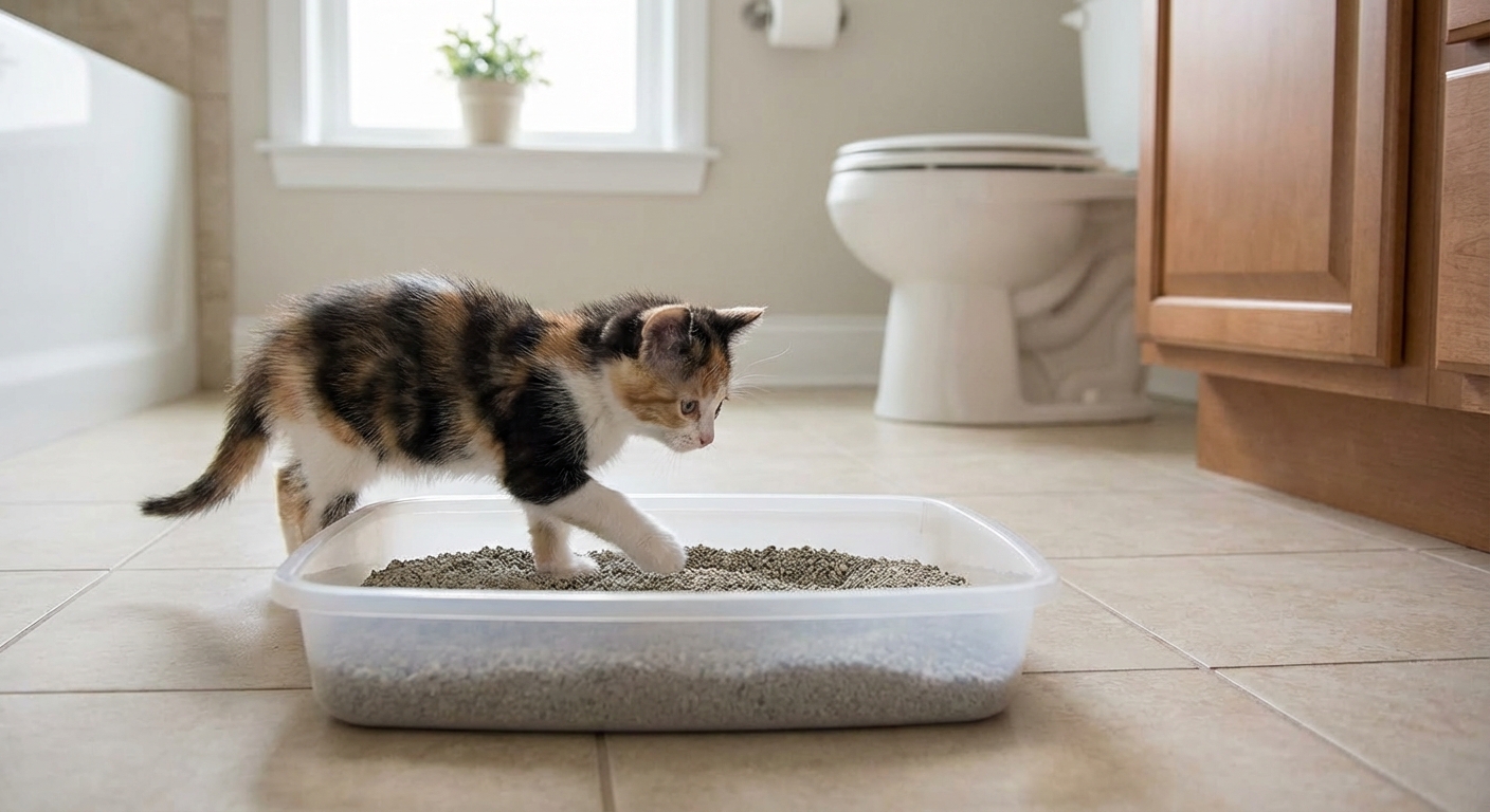 Training a Kitten to Use a Litter Box