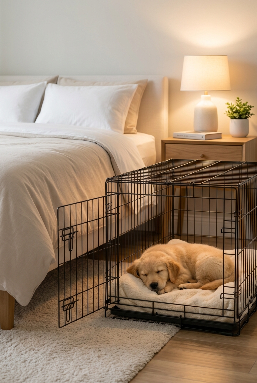 Crate Training a Puppy at Night: Crying and Health