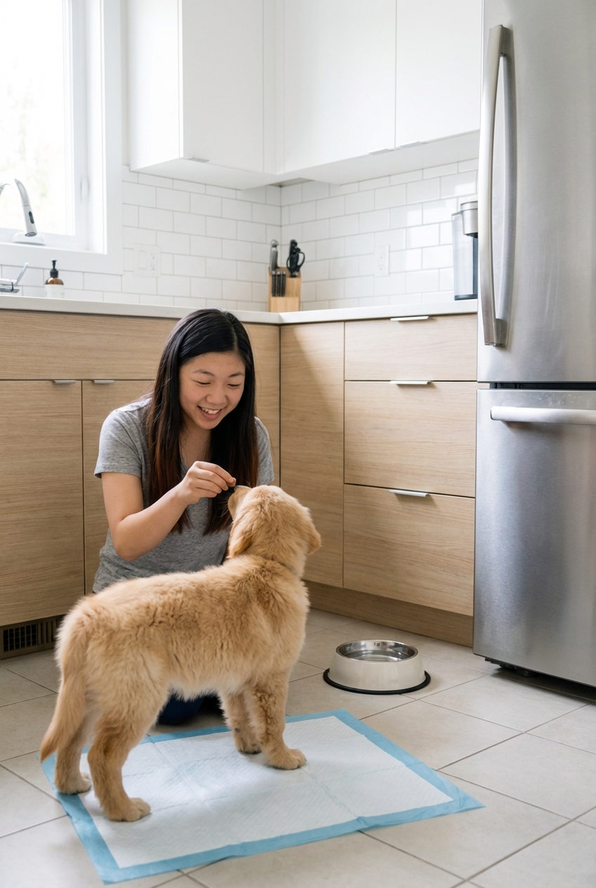 How to Train a Puppy to Use a Potty Pad