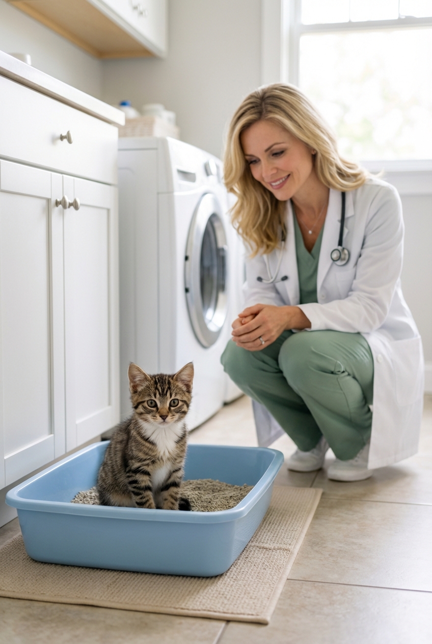 Clever Kitten Has Diarrhea