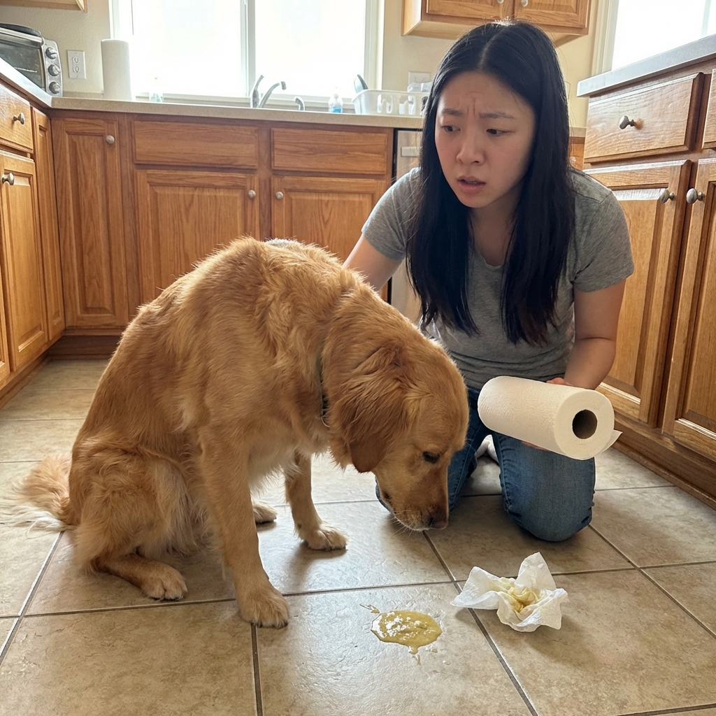 Dog Throwing Up Yellow Bile